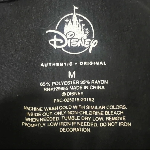 Disney Choose Magic Walt Disney World black tee cuffed sleeve soft comfy size M - Picture 5 of 5